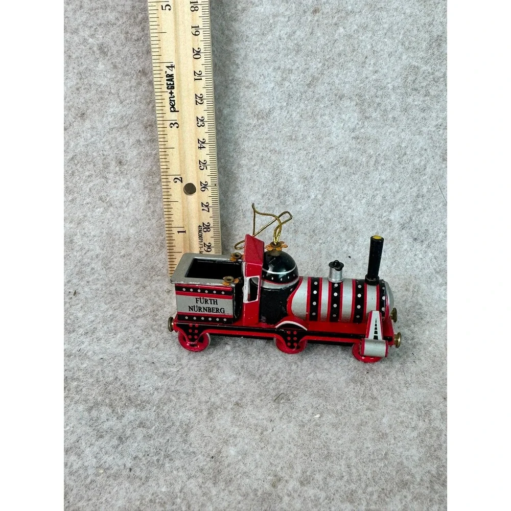 Metal Train‎ Ornament Nuremberg Furth Red Black Silver Holiday Decor